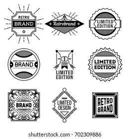 Simple Mono Lines Logos Collection. Retro Brand 1.