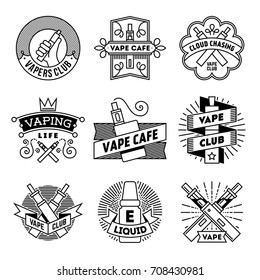 Simple Mono Lines Logos Collection. Vape Signs 2.