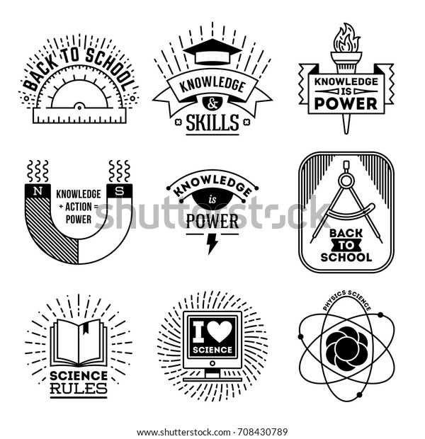Simple\
Mono Lines Logos Collection. Knowledge is\
Power.
