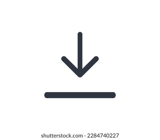 Simple Monochromatic Import Symbol for Digital Use.
