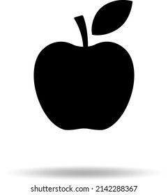 icono simple monocromo del vector de manzanas