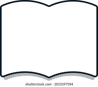 Simple monochrome book or notebook frame