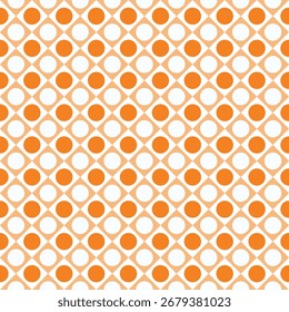 Simple monochrome checkered pattern with circle and squares shapes