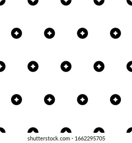 Simple Monochrome Circle Screw Seamless Pattern