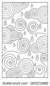 Rain Adult Coloring Hd Stock Images Shutterstock