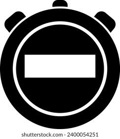 Simple and monochrome digital stopwatch icon.
A clock for keeping track of time on land and swimming.