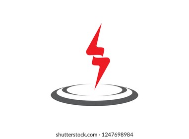 simple monochrome electricity logo