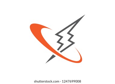 simple monochrome electricity logo