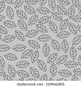 Sencillo fondo de textura foliage monocromo sin fisuras ilustración vectorial de patrón.