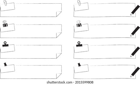 A simple monochrome frameset that is clipped or pinned