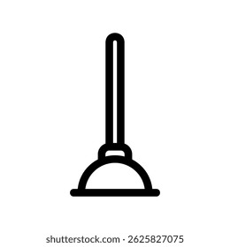 Simple Monochrome Graphic of a Suction Cup Unblocking Device