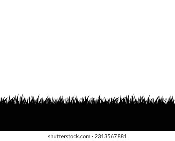 
Simple Monochrome Grass Line Vector Resources