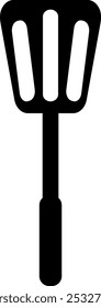 Simple monochrome icon illustration of a spatula