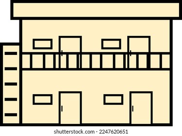 simple monochrome illustration of an apartment
