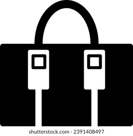 Simple monochrome illustration of a bag