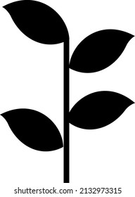 Simple monochrome illustration of buds