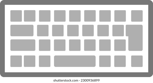 Simple monochrome illustration of a computer keyboard