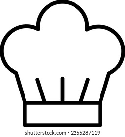 A simple monochrome illustration of a cook hat