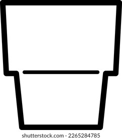 Simple monochrome illustration of a cup
