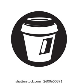 Simple monochrome illustration of a disposable cup