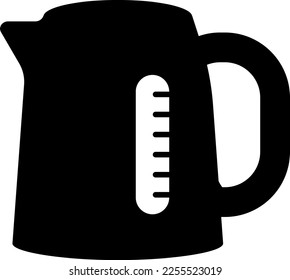 Simple monochrome illustration of an electric kettle