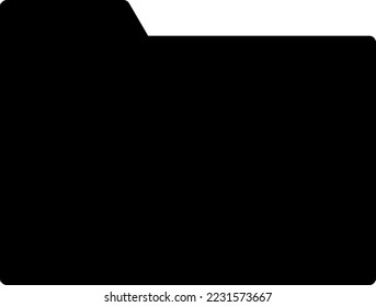 Simple monochrome illustration of a folder