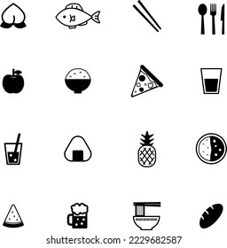 Simple monochrome illustration of food