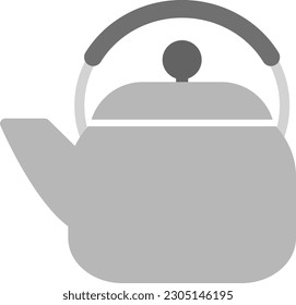 Simple monochrome illustration of kettle
