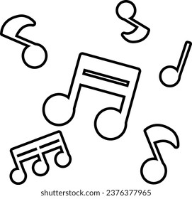 Simple monochrome illustration of musical notes