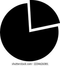 Simple monochrome illustration of pie chart