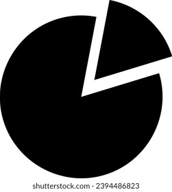 Ilustración monocroma simple de una gráfica circular