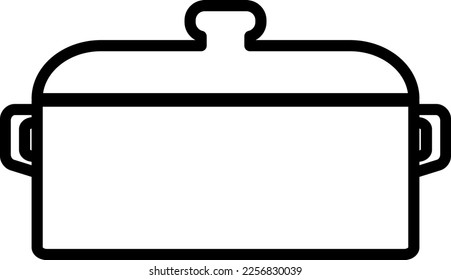 Simple monochrome illustration of a pot