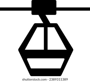 Simple monochrome illustration of ropeway