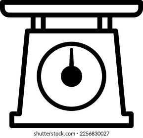 A simple monochrome illustration of a scale
