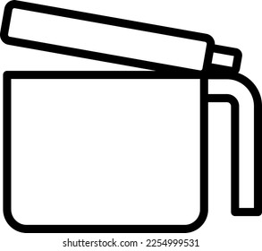 A simple monochrome illustration of a seasoning container