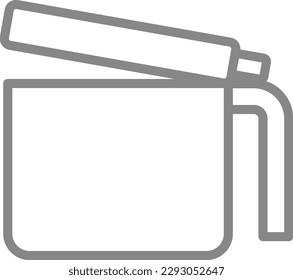 A simple monochrome illustration of a seasoning container
