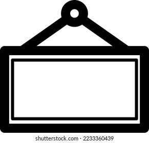 Simple monochrome illustration of a signboard