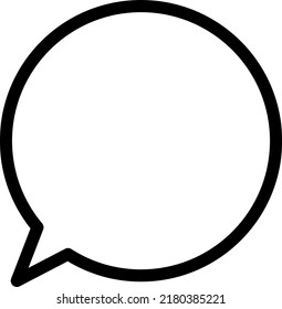 Simple monochrome illustration of a speech bubble