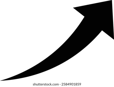 Simple monochrome illustration of an upward arrow