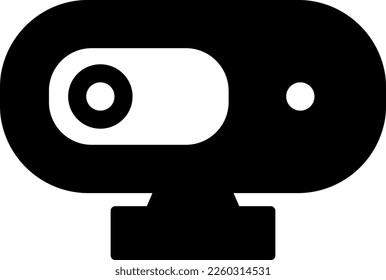 Simple monochrome illustration of a web camera