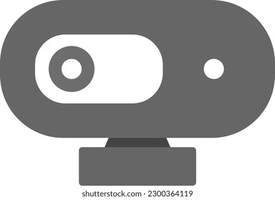 Ilustración monocroma simple de una cámara web