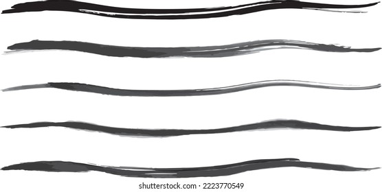 Simple monochrome lines that look like they were drawn with a paintbrush