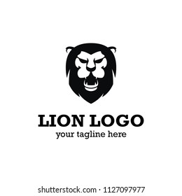 Simple monochrome Lion logo