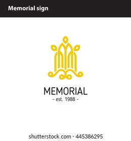 simple monochrome memorial sign