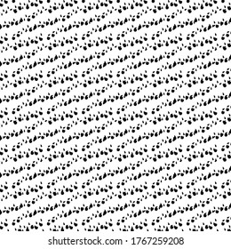 Einfaches monochromes Muster mit zerkleinerten, obliken Streifen. Rustikale Teppichstruktur. Grafiken in Schwarz-Weiß.