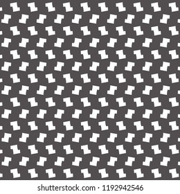 Simple monochrome pattern with geometric signs or shapes like a Z letter. Textile print. Vector illustration.