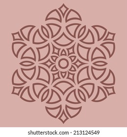 simple monochrome round symmetry pattern