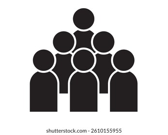 Simple monochrome silhouette people icons