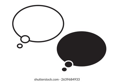 Simple monochrome speech bubble icon