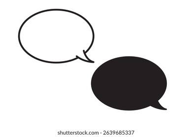 Simple monochrome speech bubble icon